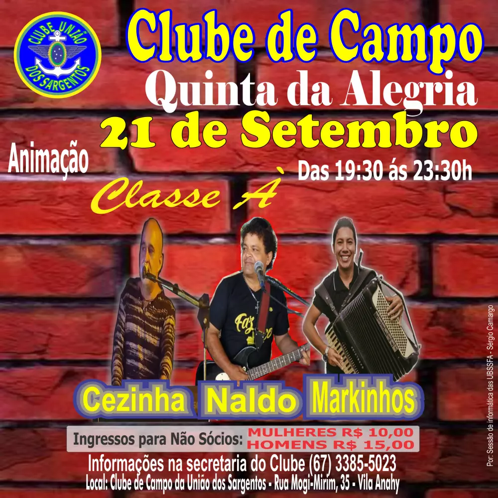 Quinta da Alegria no Clube de Campo 21/09/2023